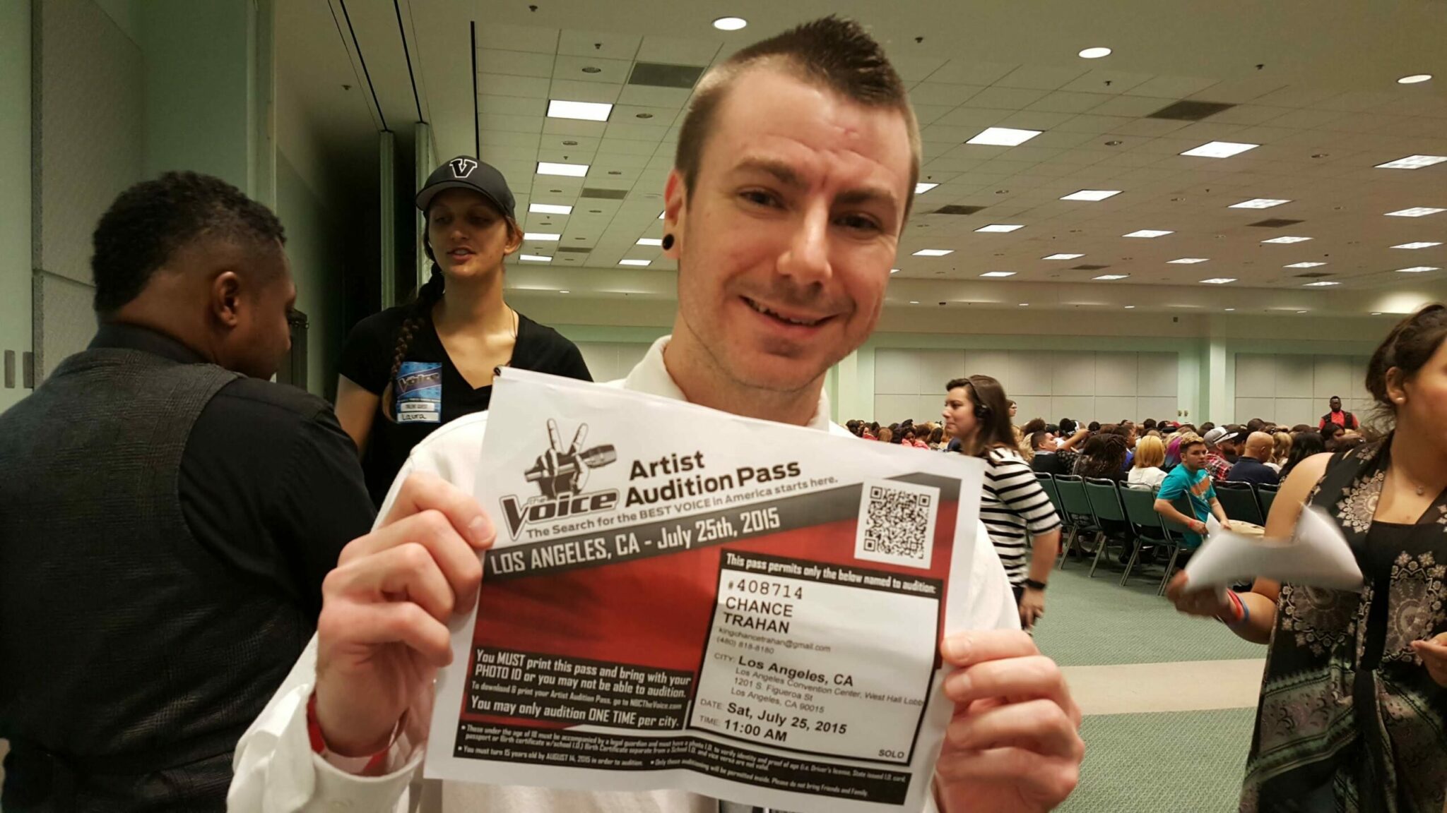 Chance Trahan The Voice audition